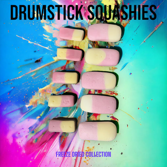 Drumstick  Squashies - Rhubard and Custard flavour Freeze Dried Sweets